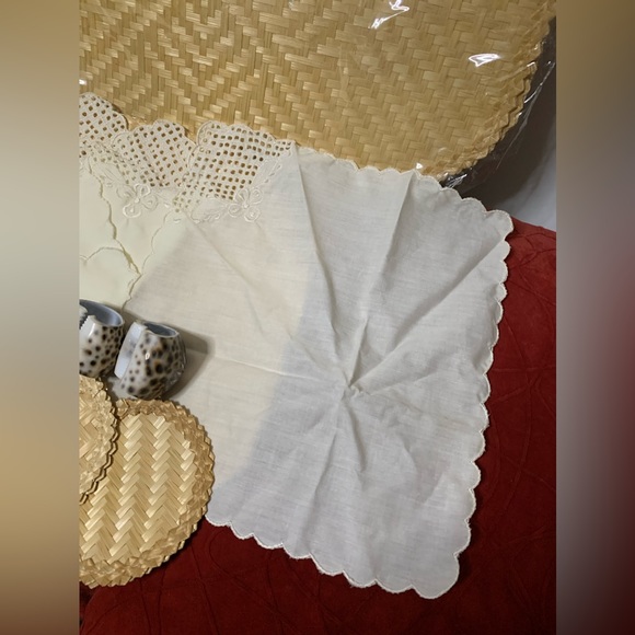 ♥️Juego de tapetes para mesa de 5,Echo a mano de palma natural y caracoles♥️#CAM - Picture 6 of 14